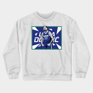 Doncic #77 - Iconic Dallas Mavs Blue Basketball Crewneck Sweatshirt